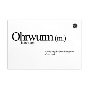 WordLego Postcard: Ohrwurm