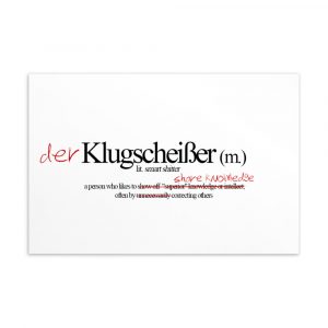 WordLego Postcard: Klugscheißer