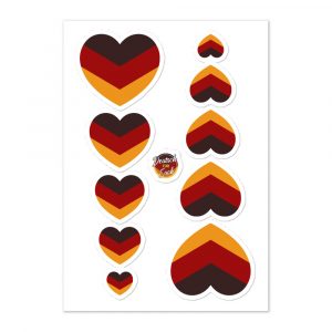 Das Heart Sticker Sheet